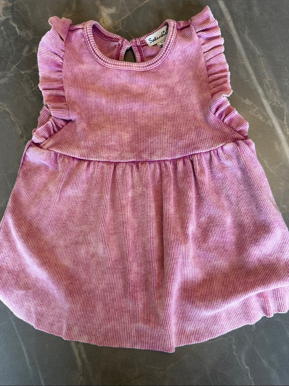 Splendid Girls' Lavender Pink Ruffle Corduroy Dress